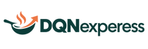 DQNexperess kitchen essentials — teal wordmark with orange kitchen emblem